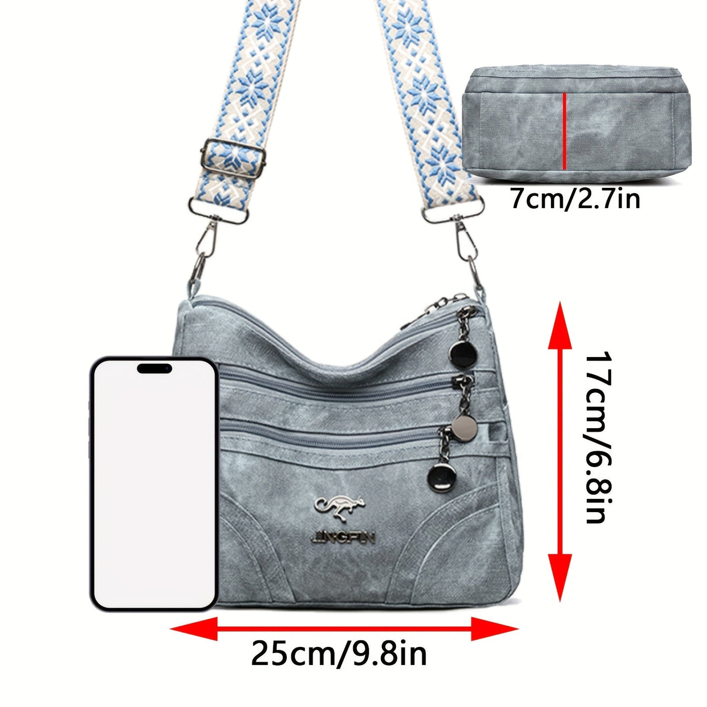 Kaori | Afslappet Denim Skuldertaske