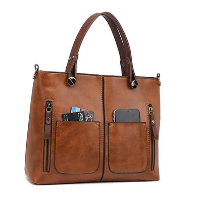 Ida | Classic Leather Tote Bag