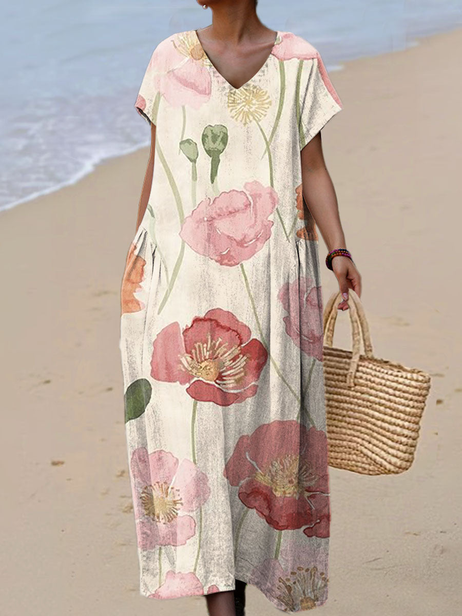 Poppy | Floral V-neck Dress