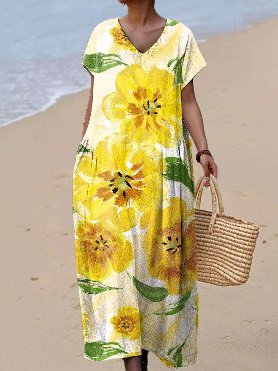 Lana | Yellow Floral Dress