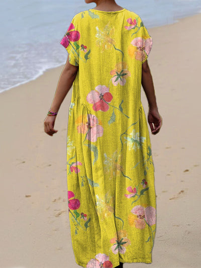 Mia | Yellow Floral Dress