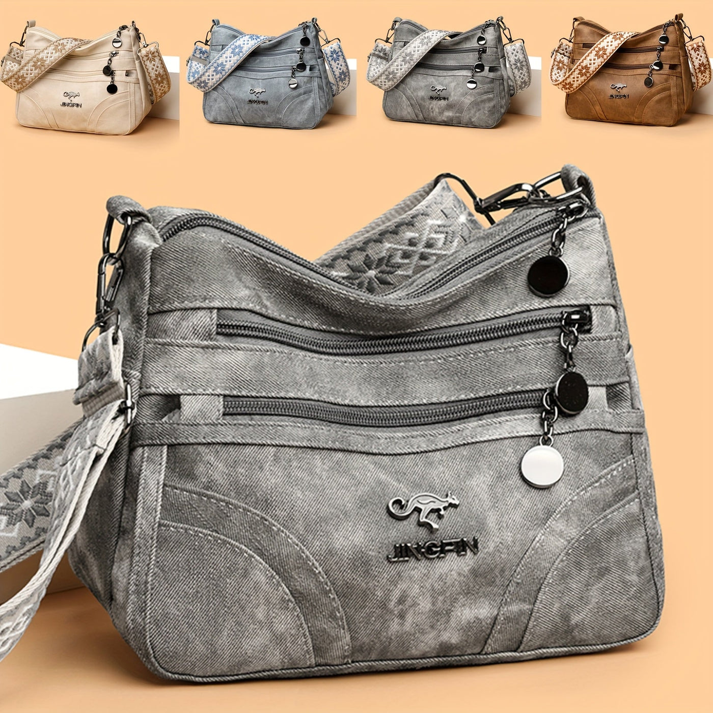 Kaori | Afslappet Denim Skuldertaske