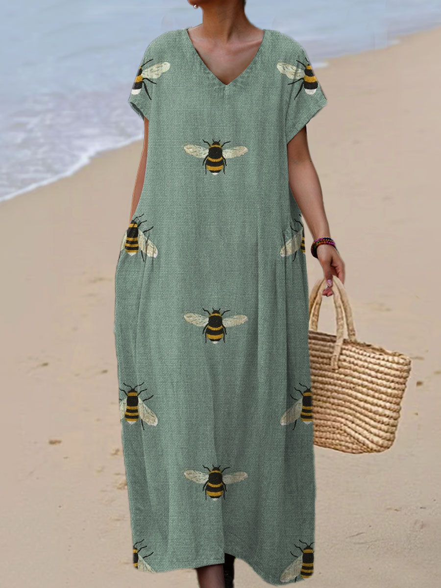 Amalie | Bee Print Dress