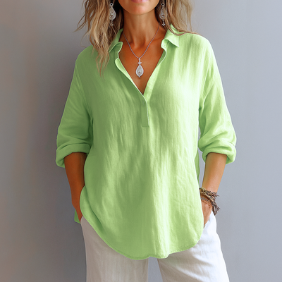 Emilie | Relaxed Linen Button-Up Shirt