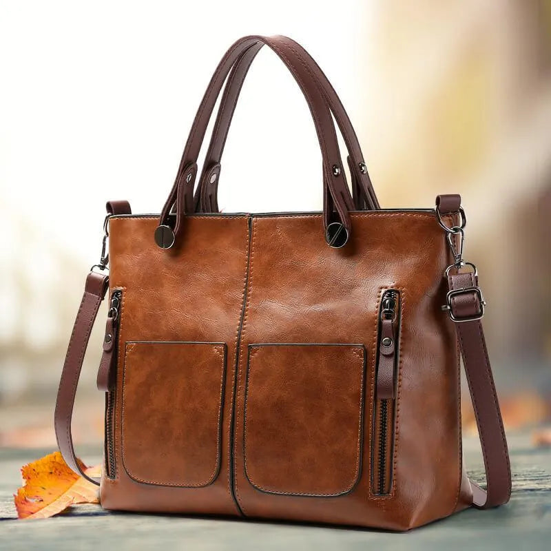 Ida | Classic Leather Tote Bag