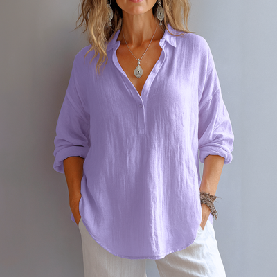 Emilie | Relaxed Linen Button-Up Shirt