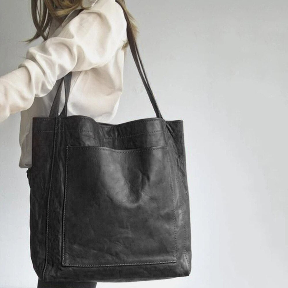 Liv | Vintage Leather Shoulder Tote