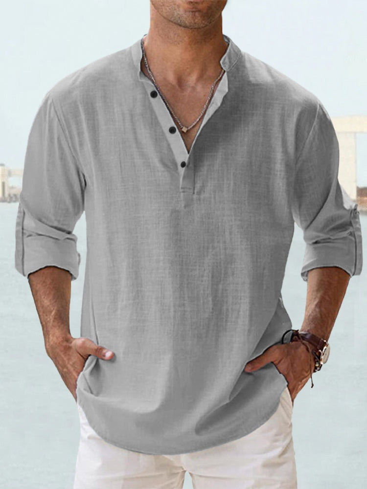 Mikkel | Afslappet Henley-skjorte