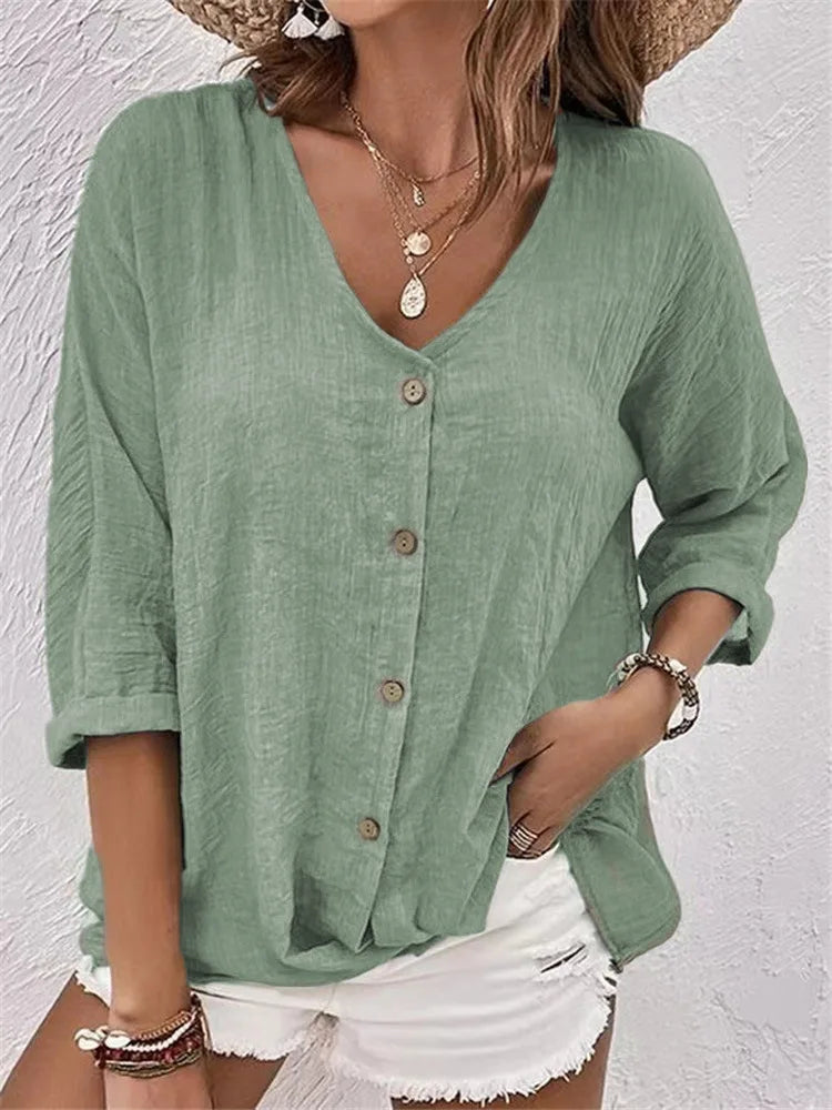 Sophie | Breezy Button-Up Shirt