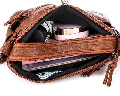 Maja | Flettet læder crossbody taske
