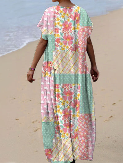 Lena | Patchwork Floral Dress