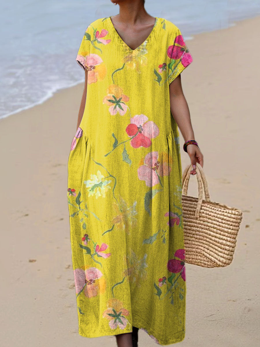Mia | Yellow Floral Dress