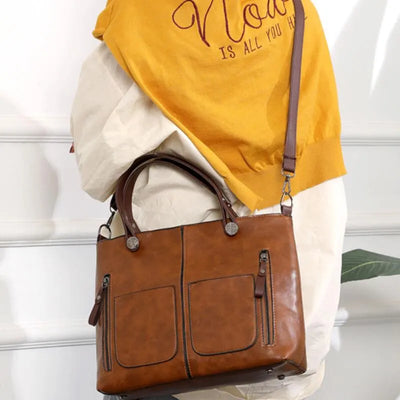 Ida | Classic Leather Tote Bag