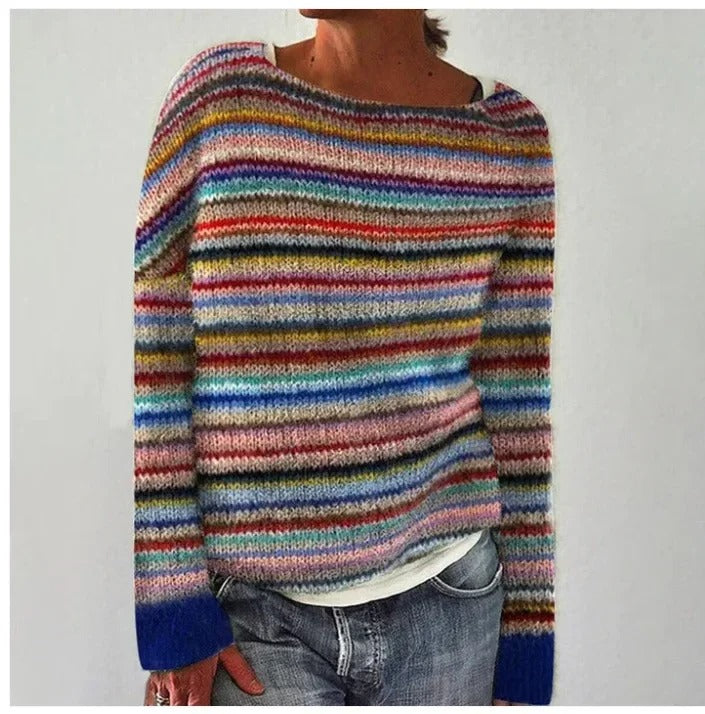 Frigg | Farvestribet sweater